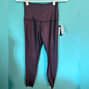 NWT Women’s Beyond Yoga Red/Black Metallic Polka Dot Leggings Size Small